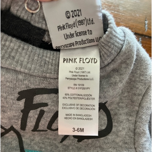 Gray Pink Floyd Baby Sweatshirt - Picture 3 of 4